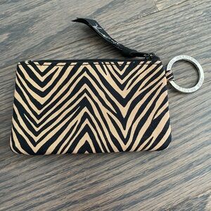 Vera Bradley Zebra Print Zip Card Key Pouch